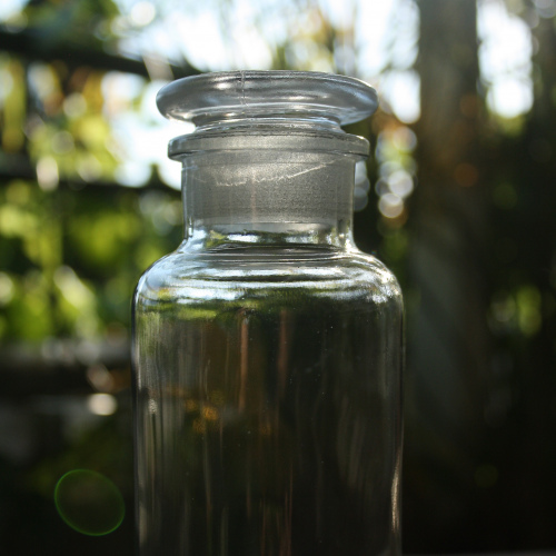 Apothekerflasche, 250 ml, Weißglas, Weithals (6er Pack