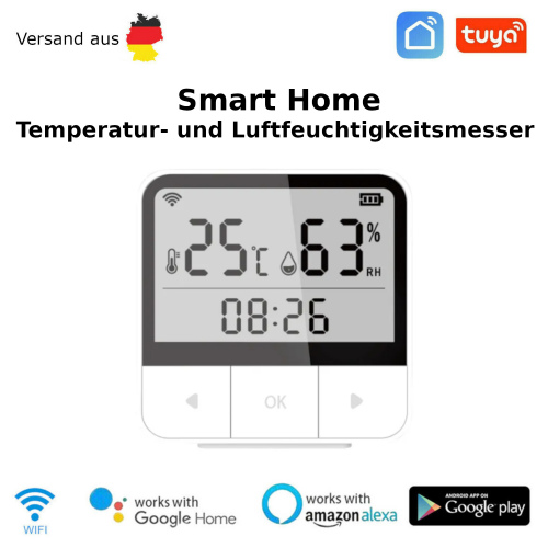 Smart Home Wifi Temperatur- Feuchtigkeitssensor