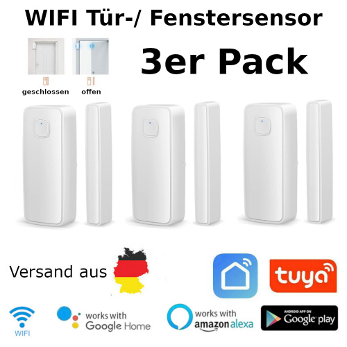 Wifi Tür-/Fenster Sensor 3er Pack